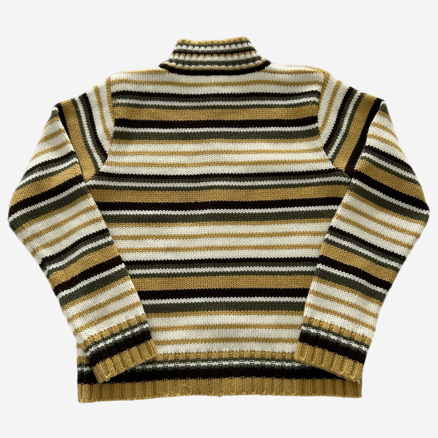 Y2k Stripped Knitted Jacket (Double zip)