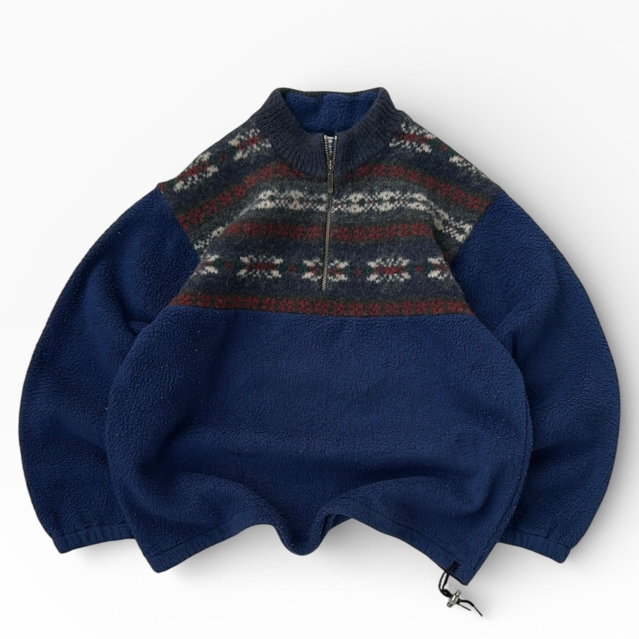 L.L.BEAN vintage 1/4 Zip Patterned Fleece
