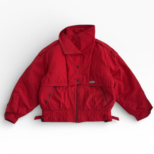 MOROSS Hot Red 90s Full zip Adjustable Ski Jacket