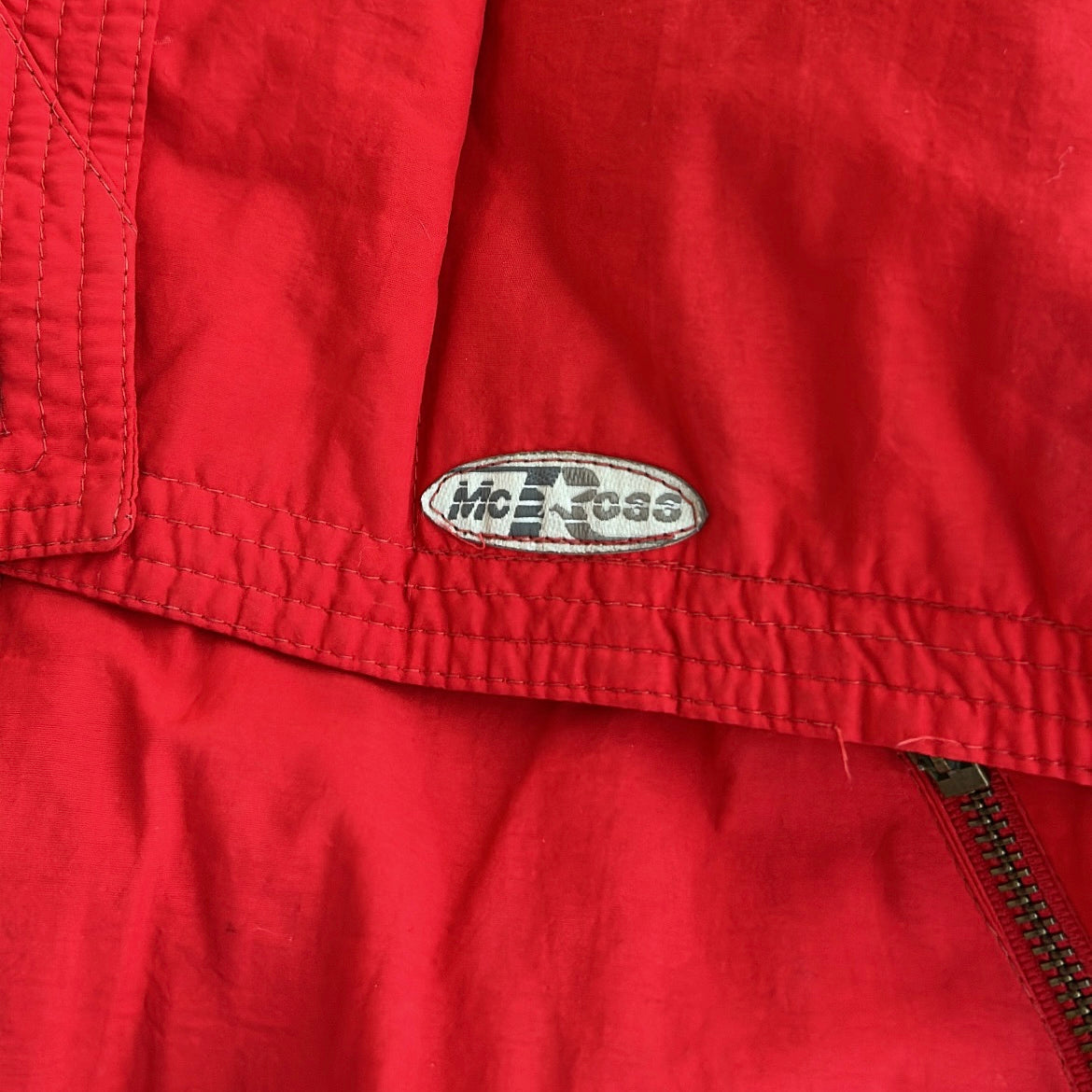 MOROSS Hot Red 90s Full zip Adjustable Ski Jacket