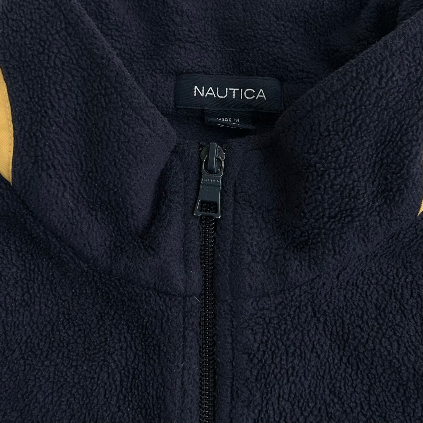 Nautica Navy x Yellow 1/4 Zip Fleece