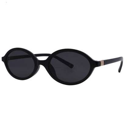 The Audrey Black 90s Oval Sunglasses