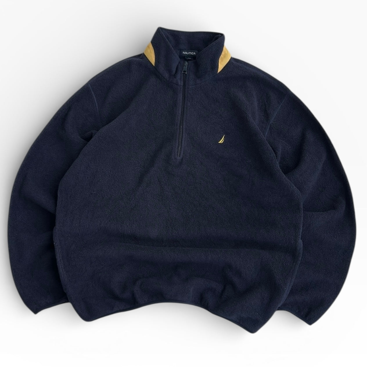 Nautica Navy x Yellow 1/4 Zip Fleece