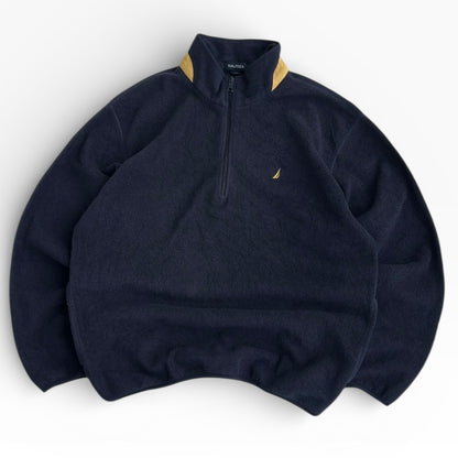 Nautica Navy x Yellow 1/4 Zip Fleece