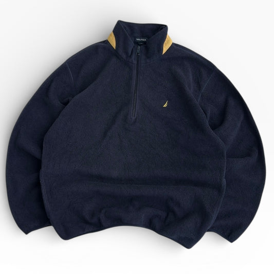 Nautica Navy x Yellow 1/4 Zip Fleece