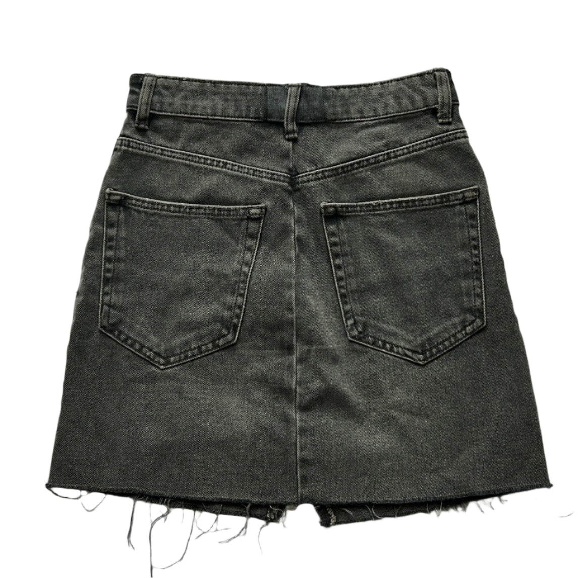 Black high waisted denim Mini skirt