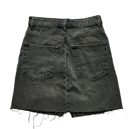 Black high waisted denim Mini skirt