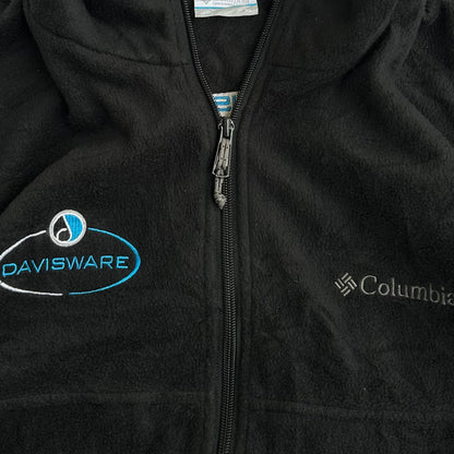 Columbia Black Full Zip Adjustable Fleece Jacket