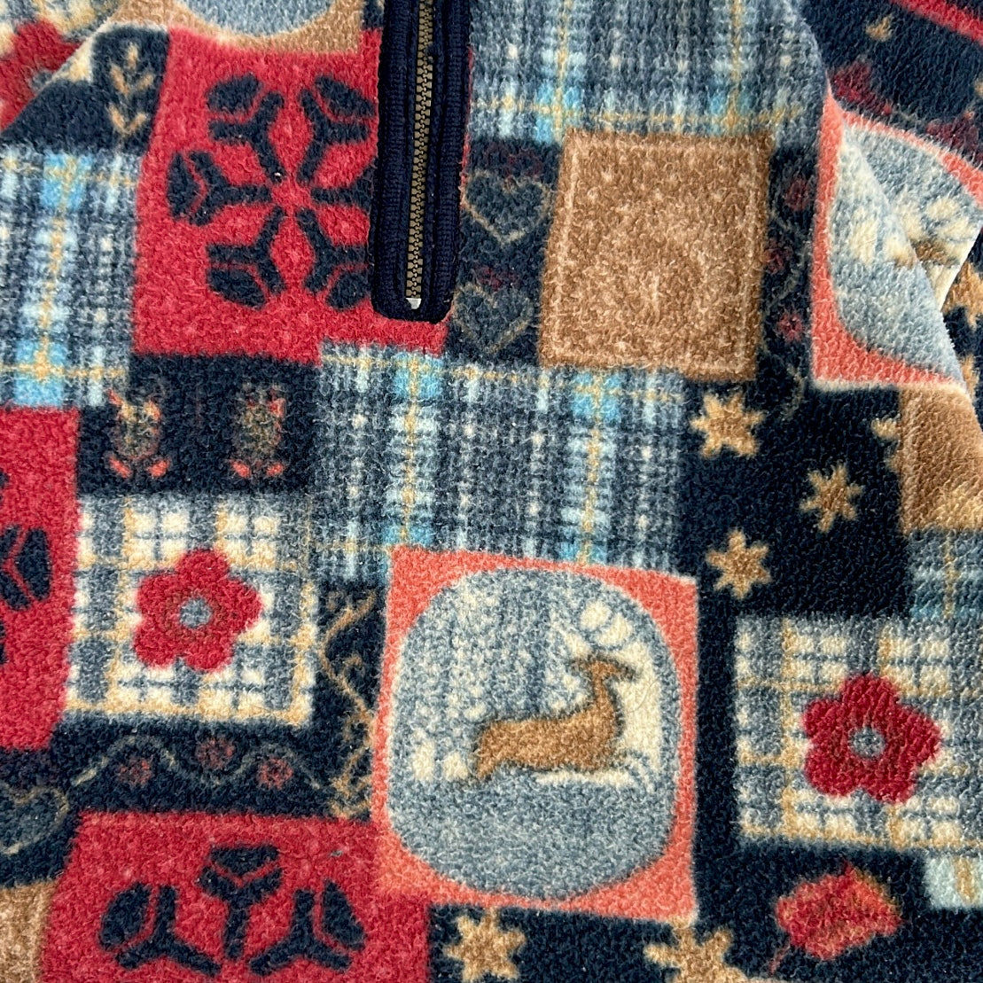 Rose & Crown 1/4 Zip Crazy Patterned Fleece
