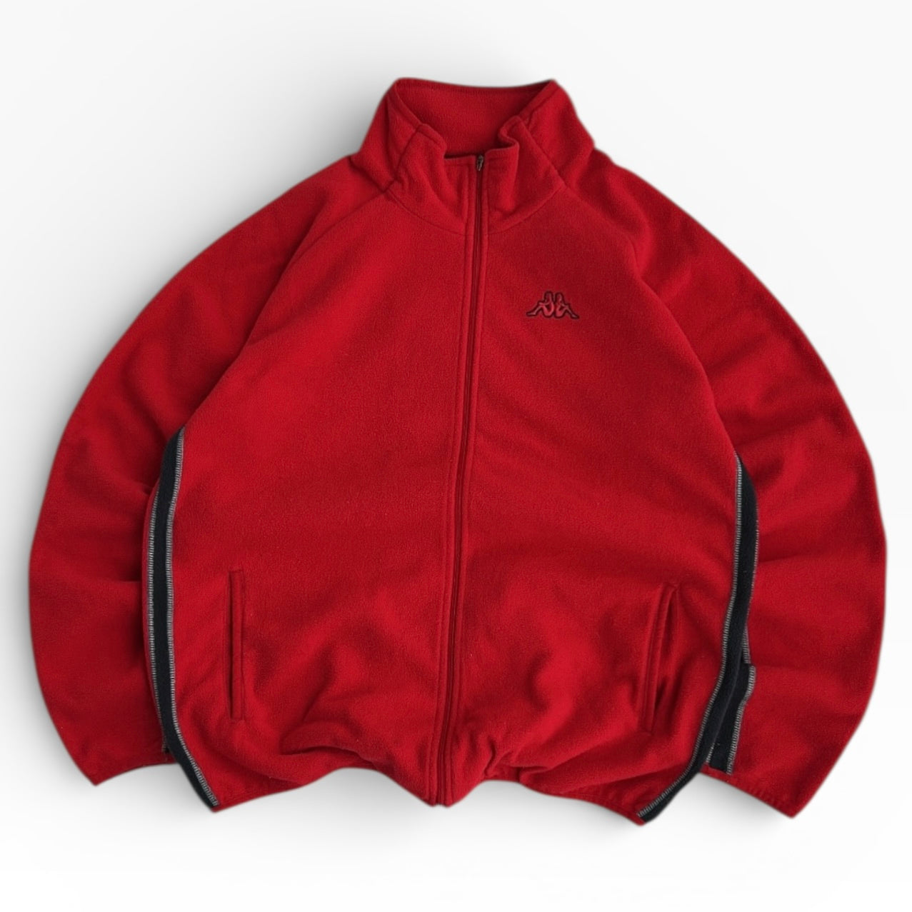 Kappa Red Fleece With Navy Lining Full Zip Jacket