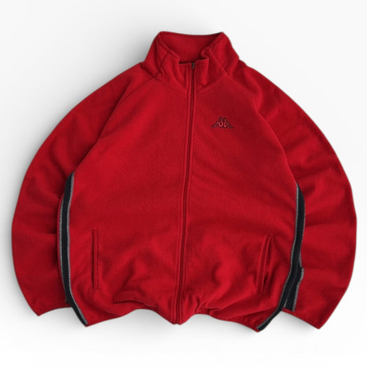 Kappa Red Fleece With Navy Lining Full Zip Jacket