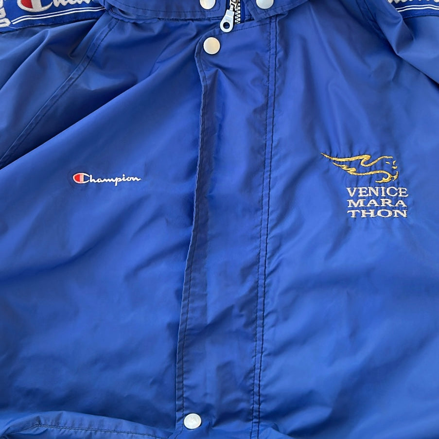 Champion Blue Light Windbreaker Full Zip Adjustable Jackets coming With Hidden Hoodie