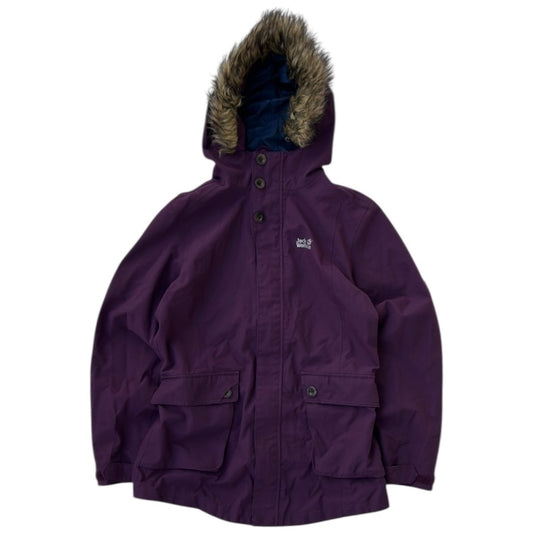 Jack Wholfskin Purple Light Hooded Full Zip Jacket