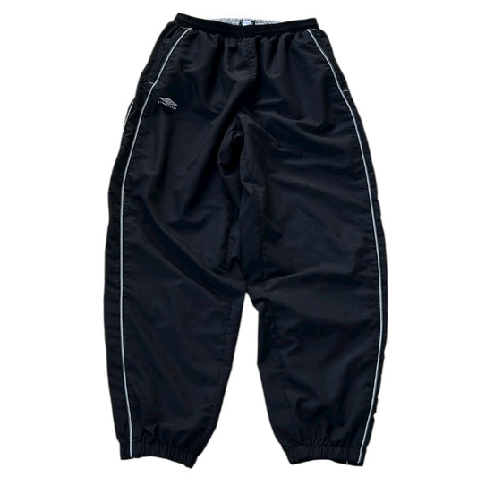 Umbro Baggy Black Adjustable Track Pants With Grey Details