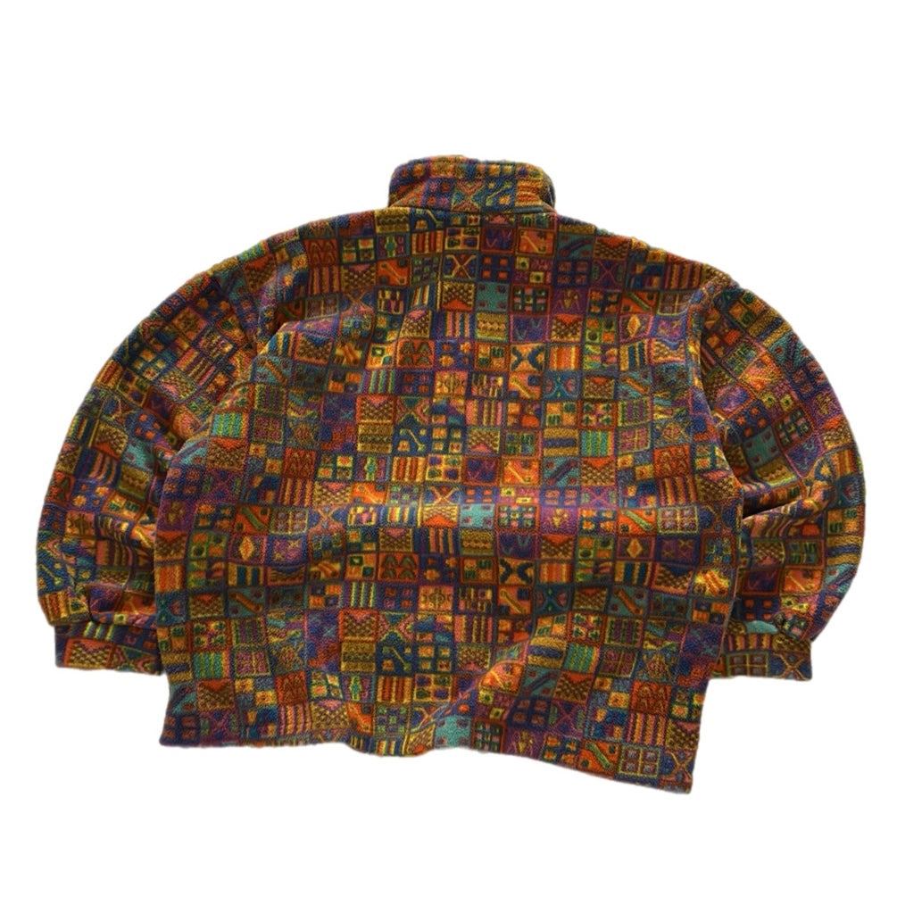 1/4 Zip Crazy Pattern Fleece