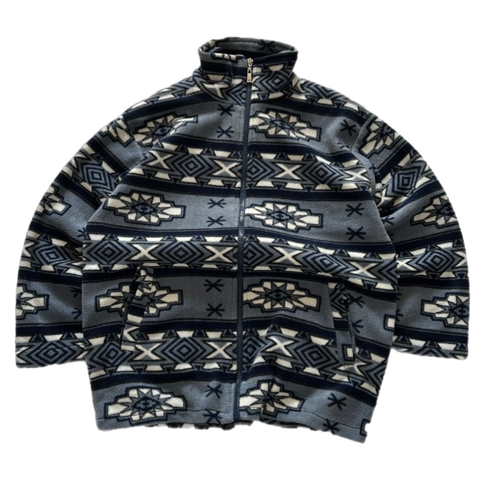 Vintage Crazy pattern Fleece Jacket