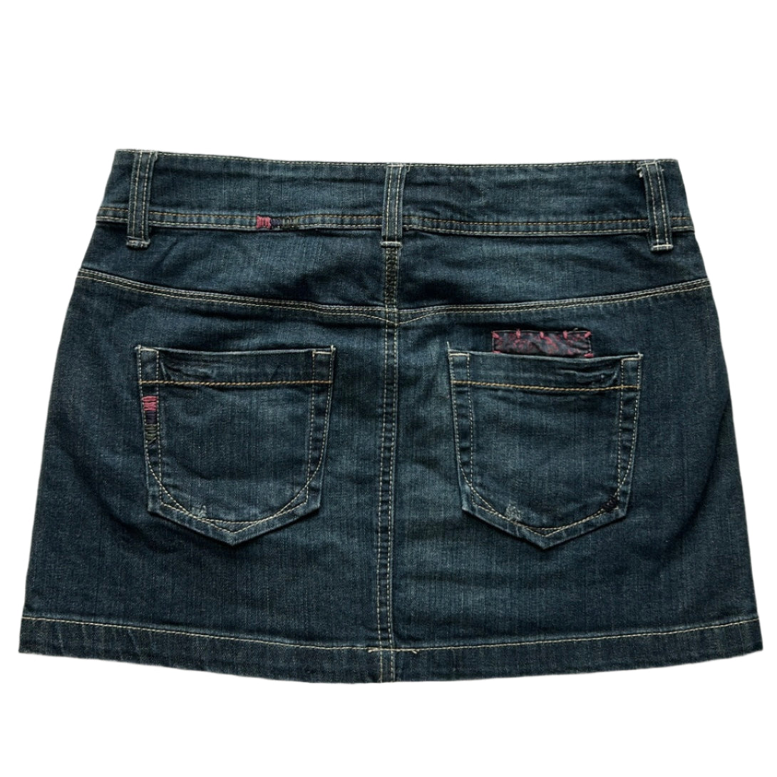 abc mini skirt with embroided details