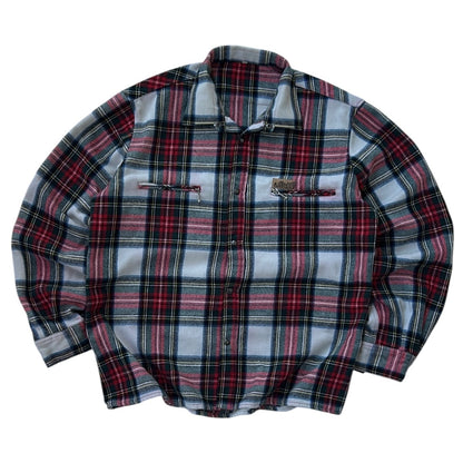 Vintage Albert Flannel OverShirt With Zip Pockets