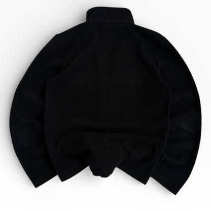 Kappa Black Fleece With embroidered Logo Full Zip Jacket
