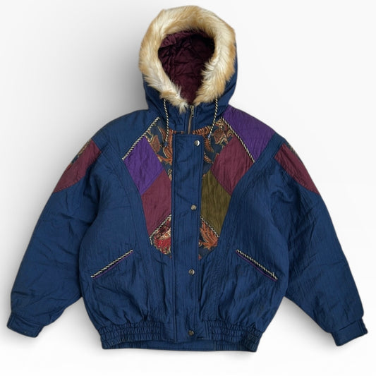 Colourful x Navy Vintage Sherling Hoodie Full Zip Jacket