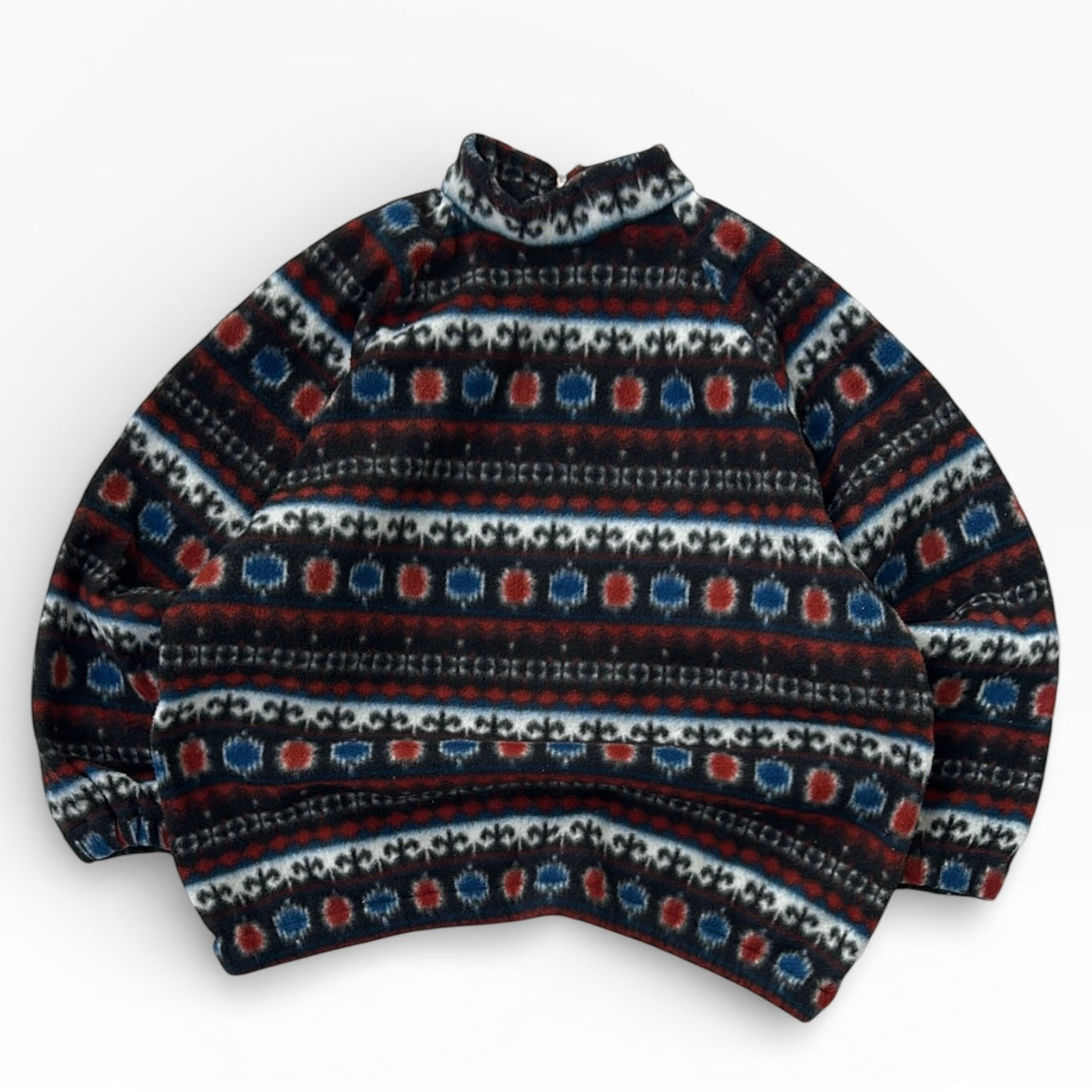 Vintage Crazy Patterned 1/4 Zip Fleece