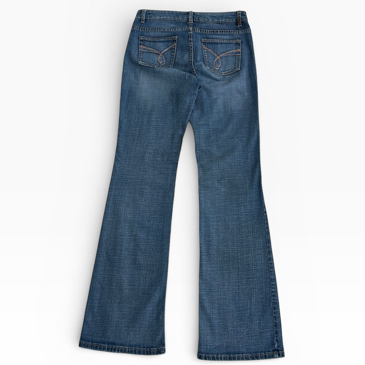 ESPRIT 00’s Floral inside lining mid wash denim cabana pants