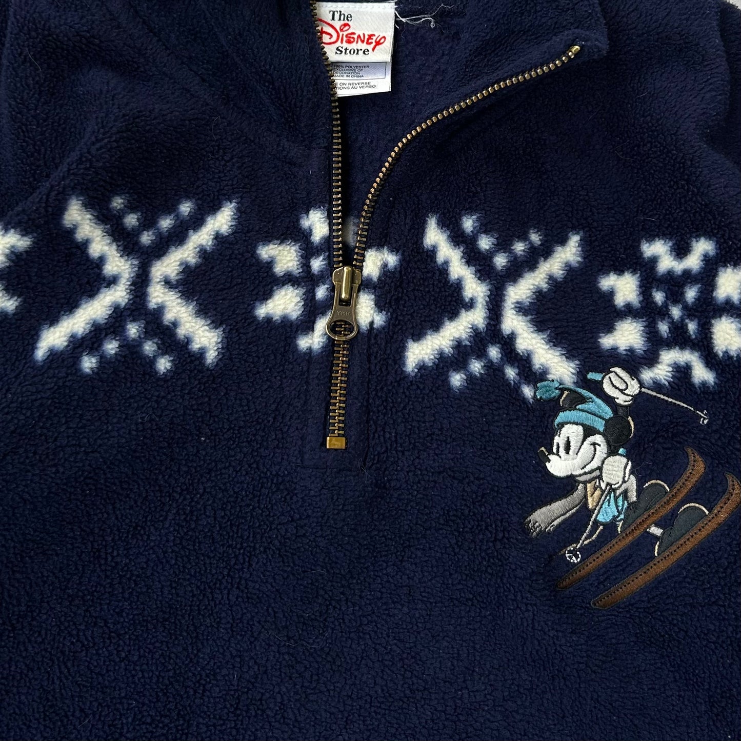 Mickey 1/4 Zip Patterned Fleece