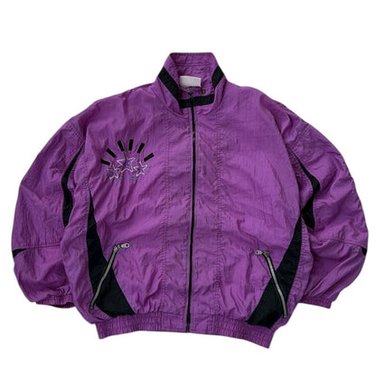 Purple 90s Shell Full Zip Jacket