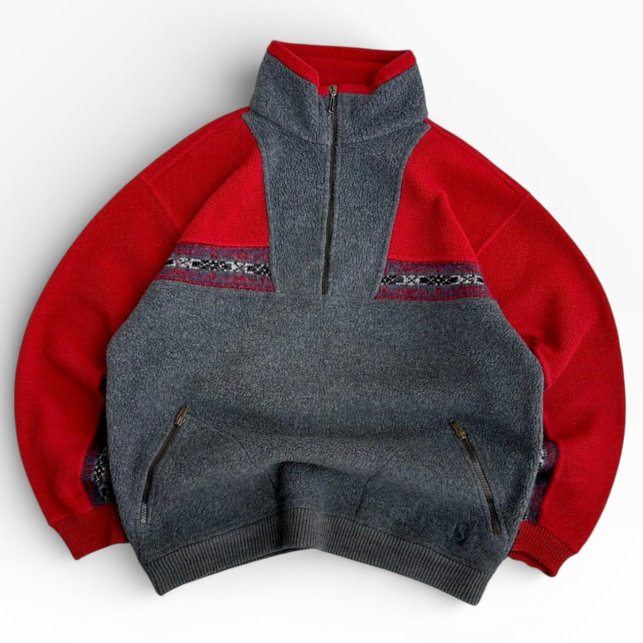 POLARTEC vintage 1/4 Zip Multicolored Fleece