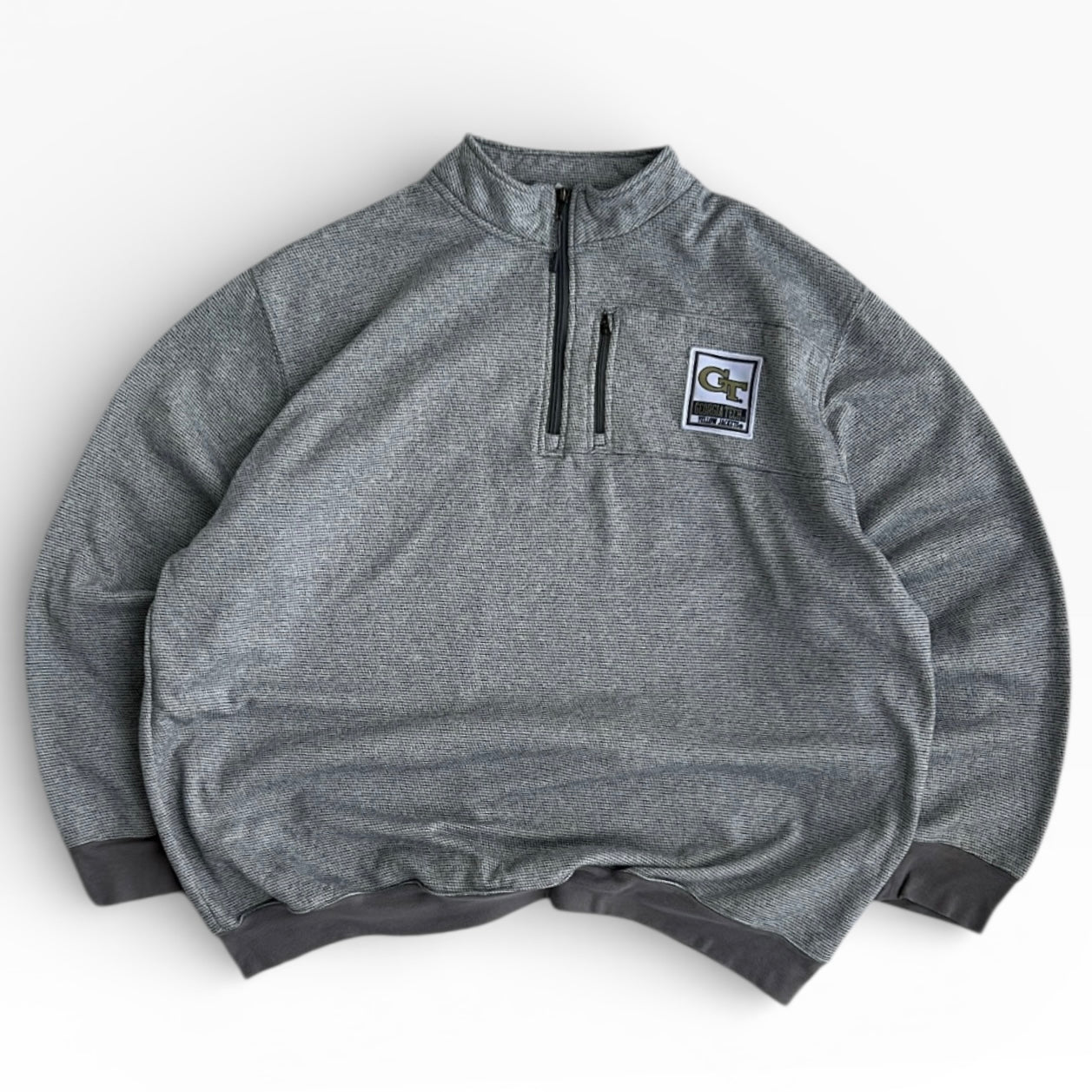 Champion Grey 1/4 Zip Georgia Tech Fleece