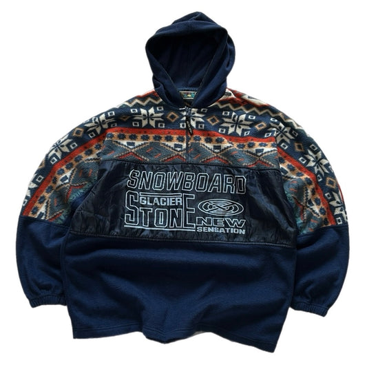 Vintage 1/4 Zip Hooded Fleece
