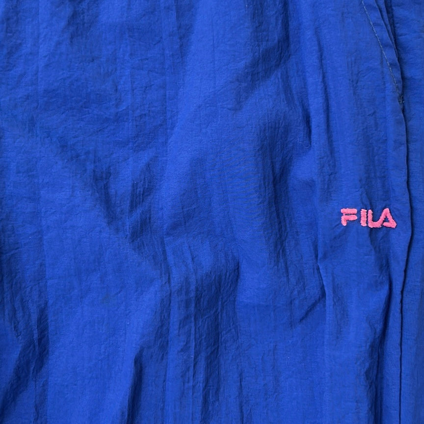 Fila blue Adjustable track pants with pink logo