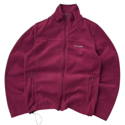 Columbia Hot Pink Full Zip Fleece Adjustable Jacket