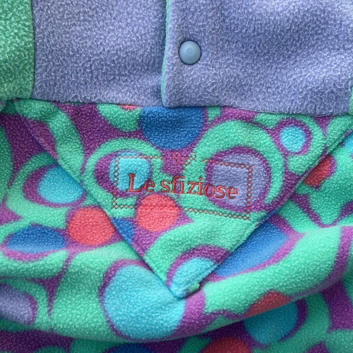 Vintage Montgomery Le Sfiziose Colourful 1/4 Button-Up Adjustable Fleece