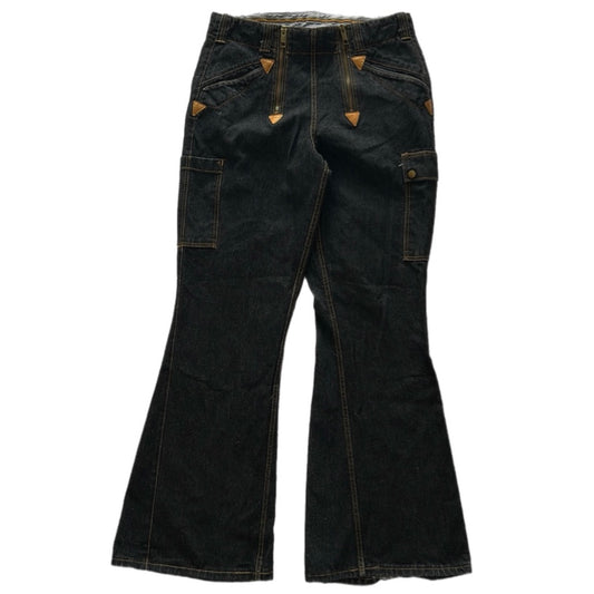 Heavy Dark Wash Cabana Zip-Up Jeans