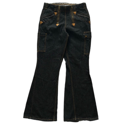 Heavy Dark Wash Cabana Zip-Up Jeans