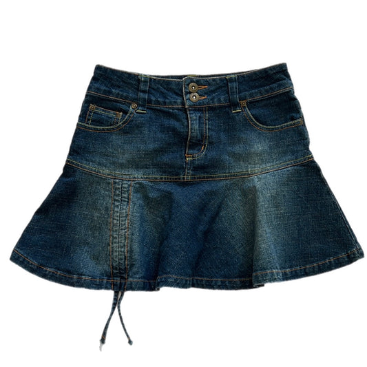 Y2k Dark Wash Denim Mini Skirt