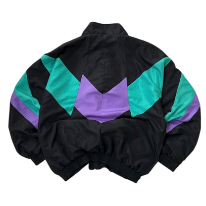 90s Crazy Purple x Green Shell Full zip Jacket