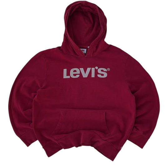 Vintage Red Levis Logo Hoodie
