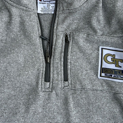 Champion Grey 1/4 Zip Georgia Tech Fleece