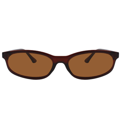Brown 90s Oval Sunglasses