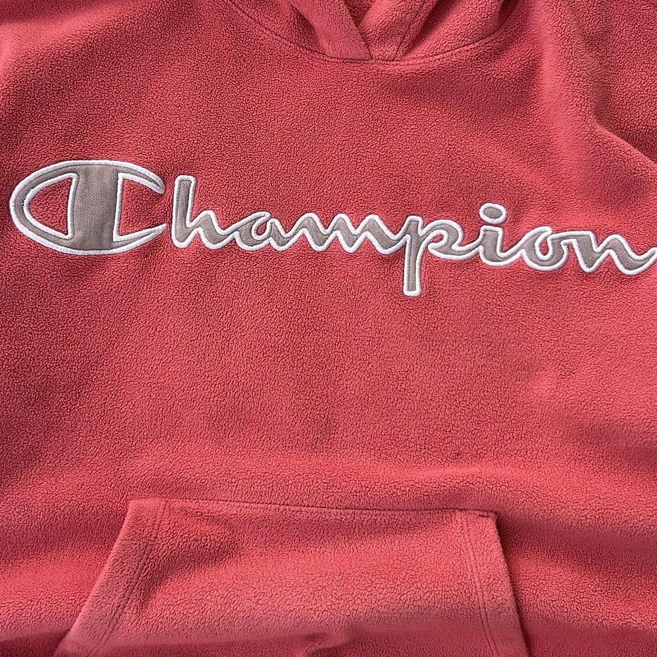 Champion Pink Big Logo Fleece Hoodie