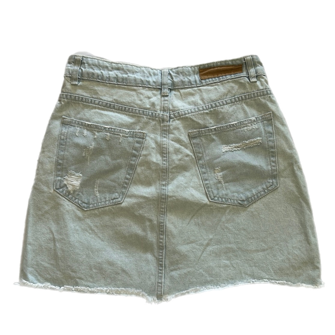 90s Light Wash Denim Mini Skirt