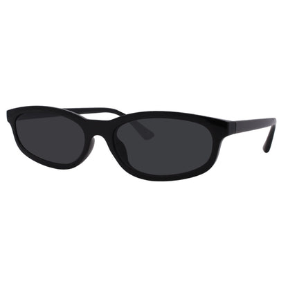 Black 90s Oval Sunglasses