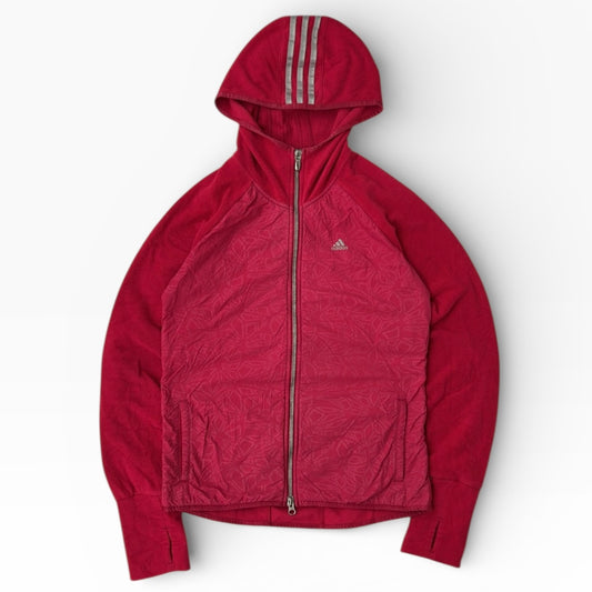 Adidas Hot Pink Fleece Full Zip Hooded Jacket
