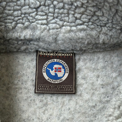 Napapijri Grey Fuzzy 1/4 Zip Adjustable Fleece