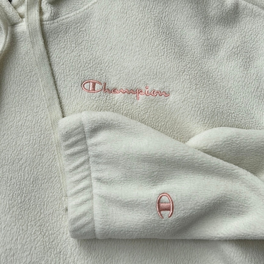 Champion pink x white fleece Adjustable hoodie