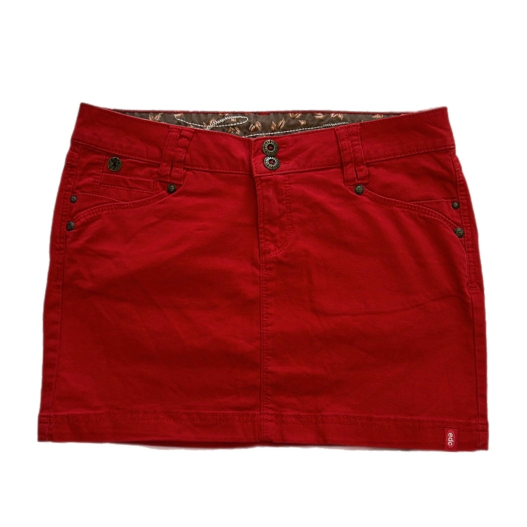 Y2k Berry Red Mini Skirt