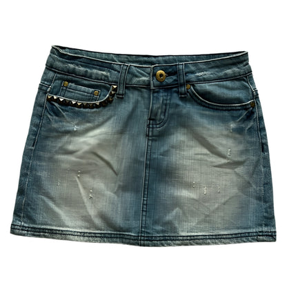 tally waijle denim with trucks mini skirt