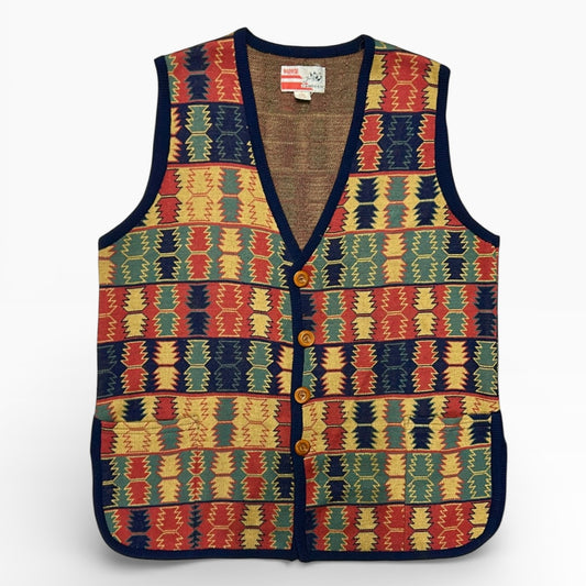 Japan style full button vest cardigan